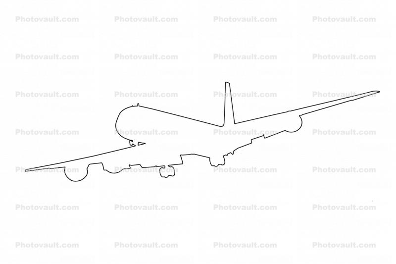 DC-8 outline, Line Drawing, Douglas DC-8-73(F), CFM56-2C, CFM56