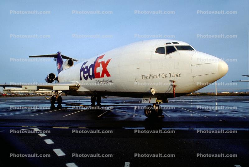 N505FE, FedEx, Federal Express, Boeing 727-025F, JT8D-7B s3, JT8D