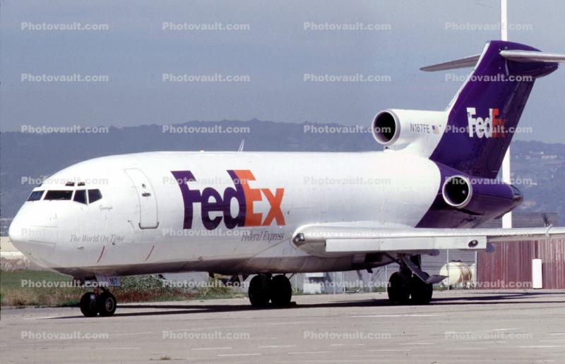 N280FE, FedEx, Federal Express, Boeing 727-233, 727-200 series, JT8D-15, JT8D