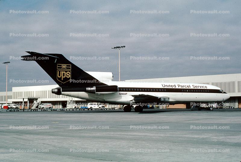 N911UP, Boeing 727-27C, UPS, 727-200 series, JT8D-1, JT8D