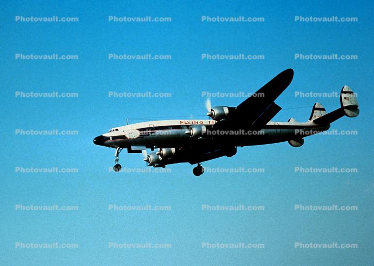 N45515, Flying Tiger Line, Lockheed Constellation L-1049H, Landing, milestone of flight