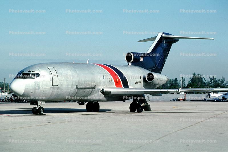 N512FE, Boeing 727-23F, Flying Tiger Line, JT8D-7B, Airstair, JT8D, 727-200 series