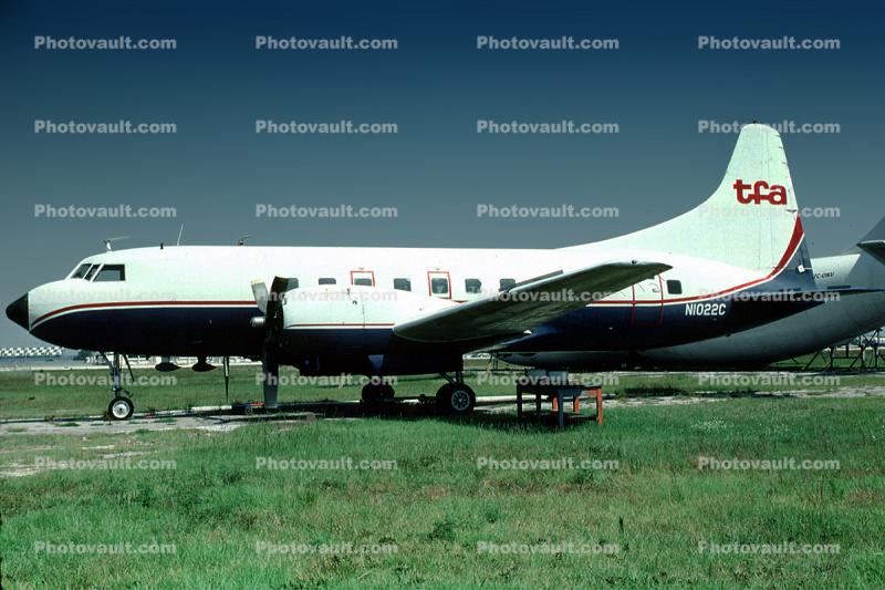 N1022C, tfa, Convair CV-240-0, Trans-Florida Airlines, CV-240 series, 240, R-2800