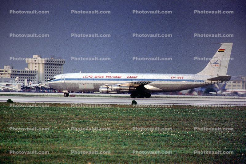 Boeing 707-323C, CP-1365, Lloyd Aereo Boliviano Cargo, LAB, JT3D-3B hk, JT3D