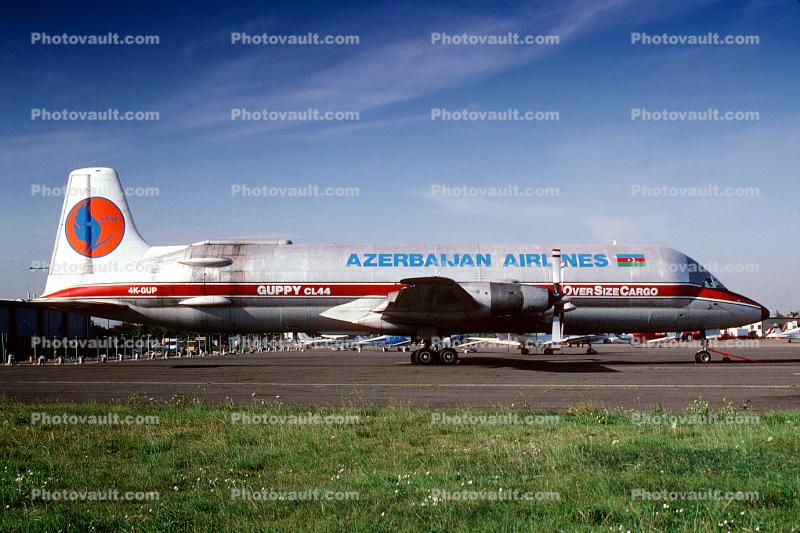 4K-GUP, Guppy, Azerbaijan Airlines, Canadair CL-44-0 Skymonster, Over Size Cargo, Guppy