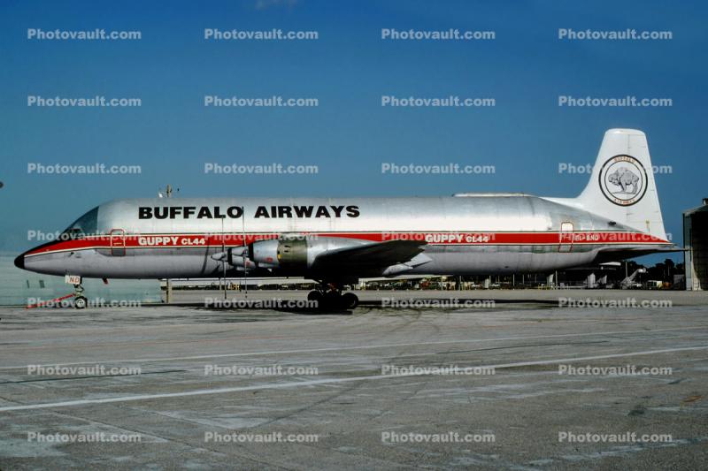 EI-BND, Buffalo Airways, Canadair CL-44-O Conroy Skymonster