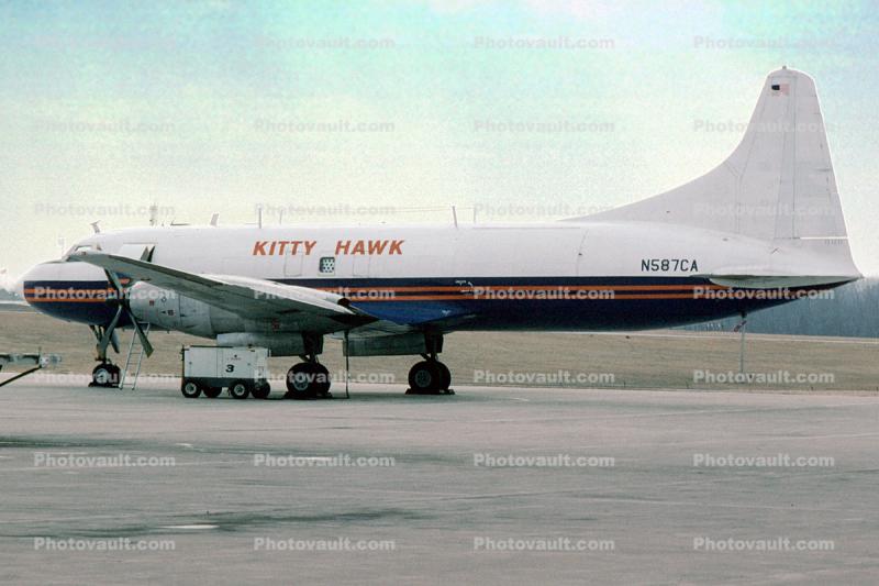N587CA, Kitty Hawk Air Cargo, Convair CV-640, 640