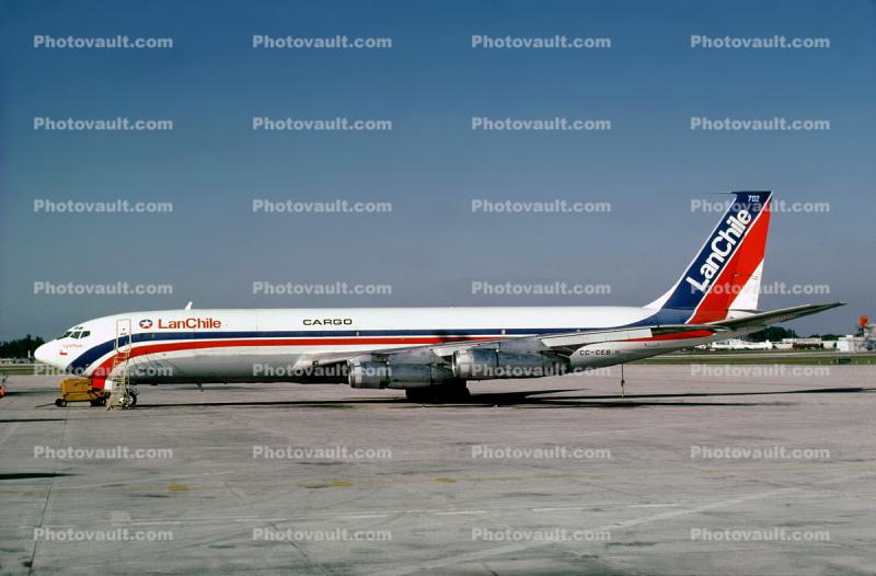 CC-CEB, Boeing 707-385C, LAN Chile Cargo, JT3D-3B s2, JT3D