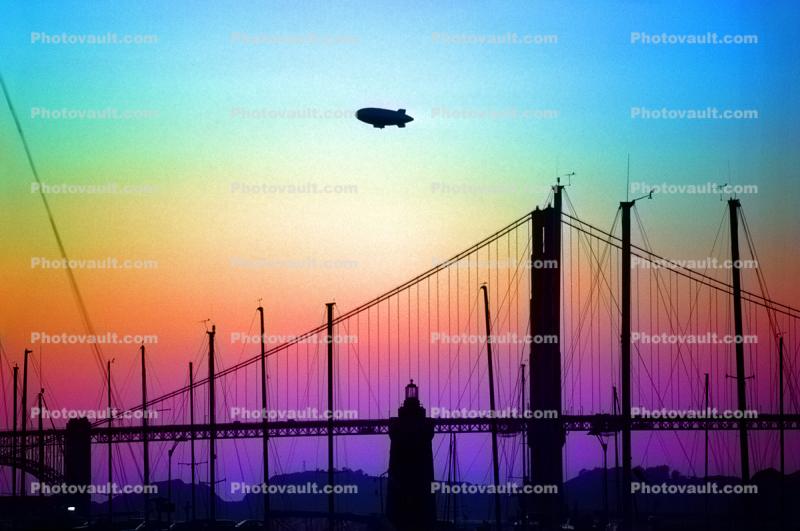 Airship Industries Blimp over the Golden Gate Bridge, 25 October 1987