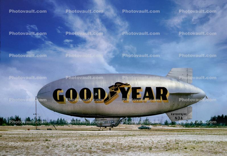 GoodYear Blimp, Enterprise, N3A, Good year Blimp, 1950s