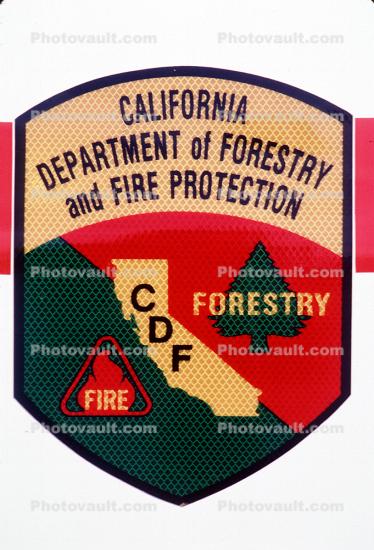 CDF Patch, emblem, graphic, CDF, California Department of Forestry