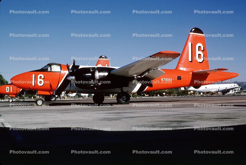 N716AU, Lockheed P2V-7 Neptune, Firefighting Airtanker, Tanker-16, Aero Union Corp, Former Navy ASW Aircraft