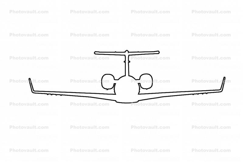 Embraer EMB-145XR outline, line drawing, shape, EMB-145