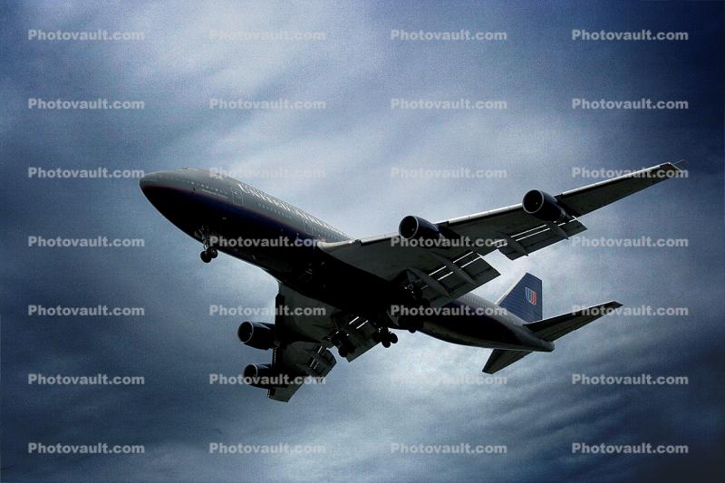 N119UA, Boeing 747-422, United Airlines, 747-400 series, PW4056, PW4000