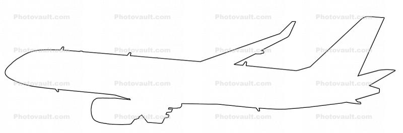 Comac C919 line drawing, outline