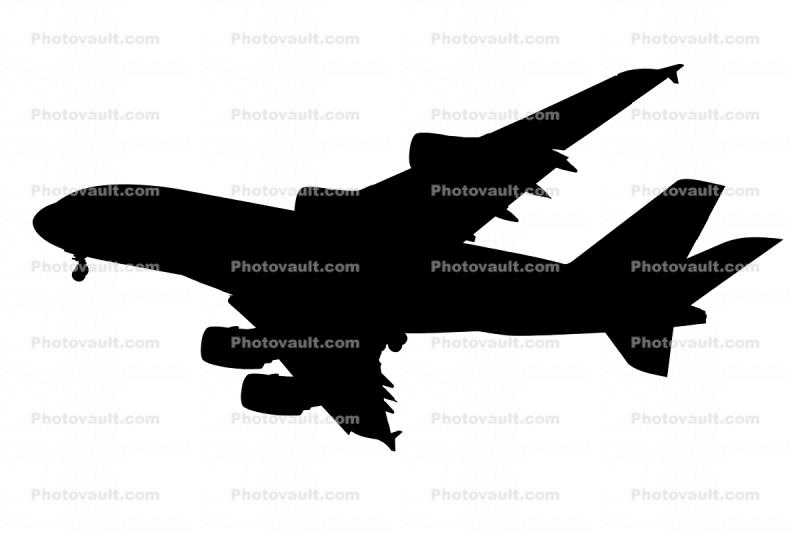 Airbus A380-861 silhouette