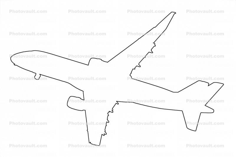 Embraer 175LR Outline, line drawing
