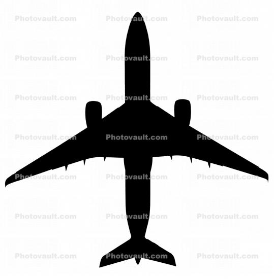 Airbus A350-941 silhouette, shape, Planform