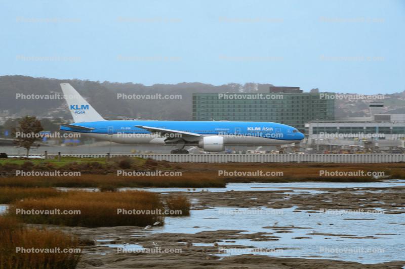 KLM Asia, 777-206/ER, PH-BQK, SFO