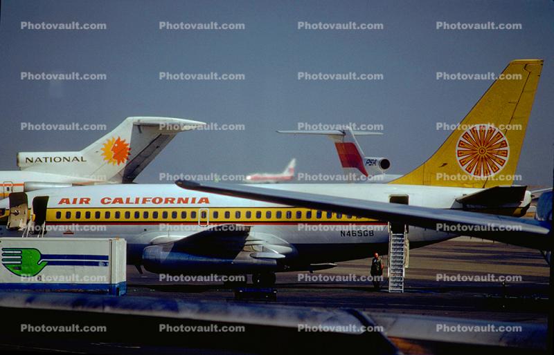 Boeing 737-200, Boeing 707, Air California ACL, N465GB, JT8D, JT8D-7A