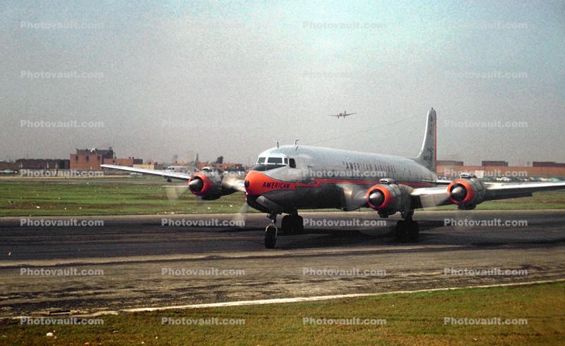American Airlines taking-off, AAL, Douglas DC-6, 1950s