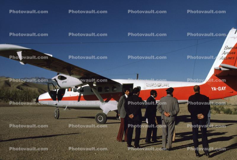 YA-GAY, DHC-6 Twin Otter 300, Bakhtar Afghan Airlines, PT6A, September 1975, 1970s