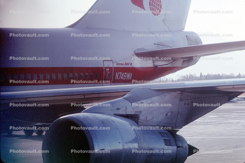N748WA, Boeing 747-273C, World Airways WOA, 747-200 series