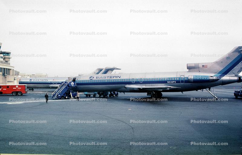 N536PS, Boeing 727-254, Eastern Airlines EAL, Mobile Stairs, Rampstairs, ramp, Airstair, JT8D, JT8D-7B, 727-200 series
