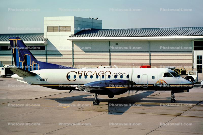 N301CE, Chicago Express WDY, SAAB 340B, ATA Connection, 340 series