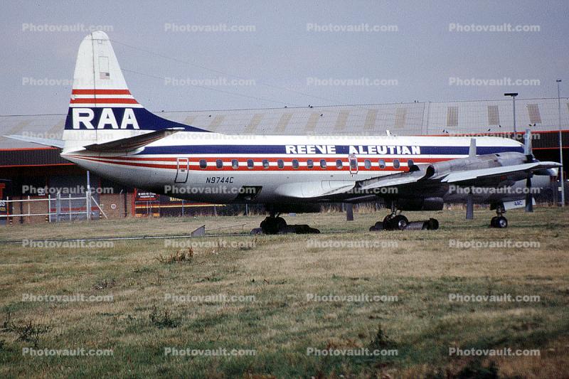 N9744C, Reeve Aleutian Airlines, RAA, Lockheed L-188P(F) Electra