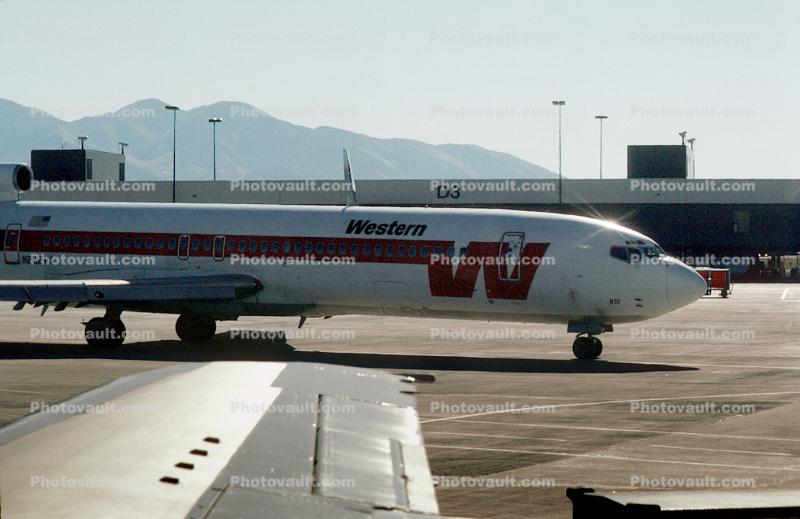 N282WA, Boeing 727-247, Western Airlines WAL, Salt Lake City, Utah, USA, JT8D-15 s3, JT8D, 727-200 series