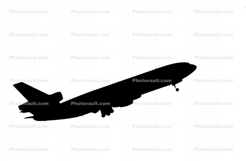 N10045, Douglas DC-10-15 silhouette, shape, logo, CF6-50C2F, CF6