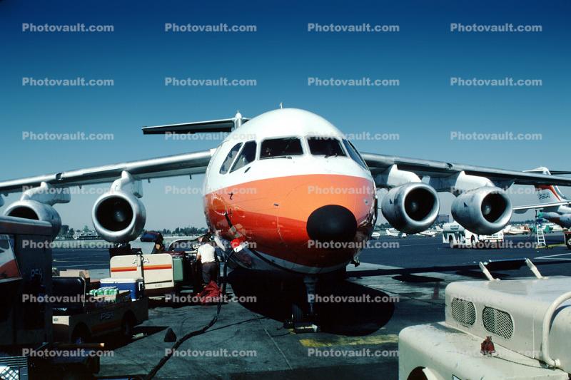 N351PS, Bae 146-200, PSA, Pacific Southwest Airlines, The Smile of Ontario, Smiliner