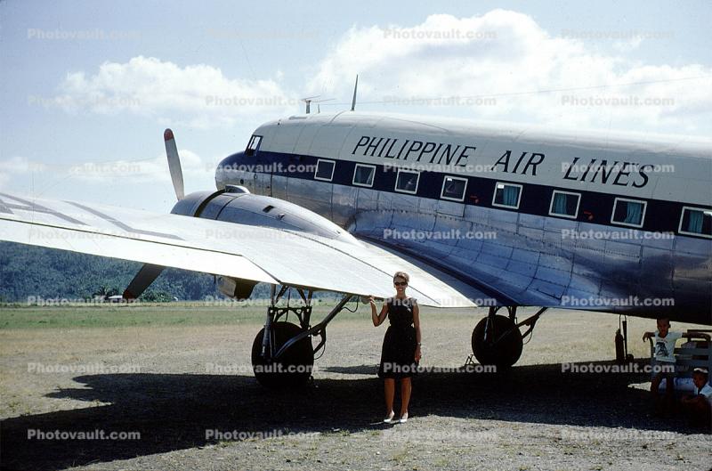 Philippine Airlines PAL, PI-C23, Douglas C-47A-30-DK, Surigao, Philippines, 1967