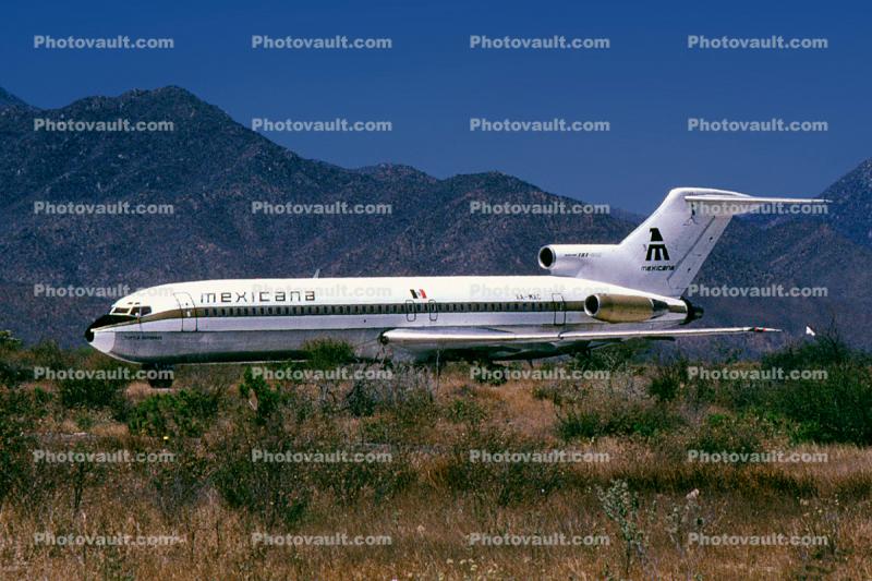 XA-MXC, Boeing 727-264, Mexicana Airlines, JT8D-17R s3, JT8D, 727-200 series, Tuxtla Gutierrez, March 1988