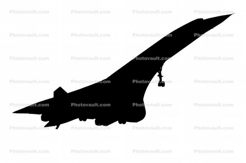 Concorde silhouette, logo, shape