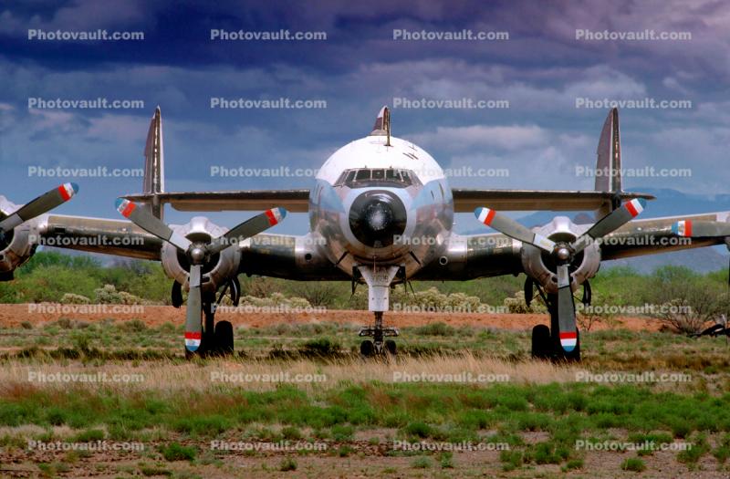 Lockheed VC-121B USAF, 48-0608, 80608, O-80608, N608AS, Lockheed 749-79 Constellation,, Ryan Airfield, Airport, (RYN), Tucson, April 1988