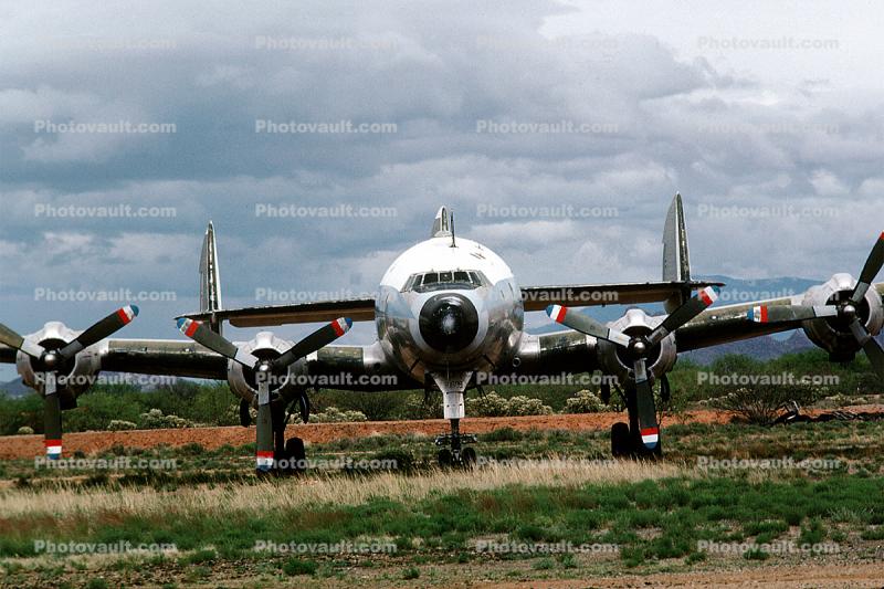 Lockheed VC-121B USAF, 48-0608, 80608, O-80608, N608AS, Lockheed 749-79 Constellation, Ryan Airfield, Airport, (RYN), Tucson, April 1988