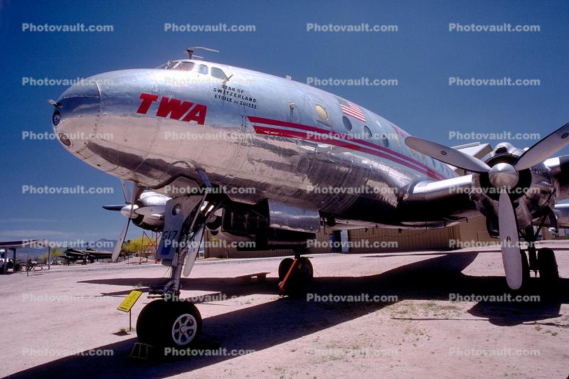 Trans World Airlines TWA, Lockheed Constellation, N90831, milestone of flight