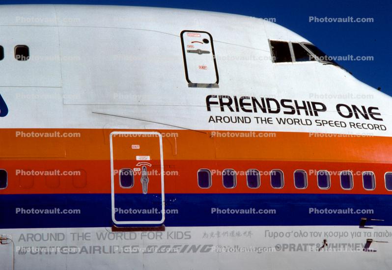 N147UA, Boeing 747-SP21, Friendship One, Around the World Speed Record, 747SP series, JT9D-7A, JT9D
