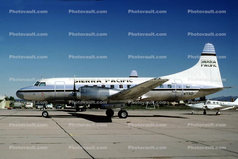 N73121, Sierra Pacific Airlines, Convair CV-580, Tucson International Airport (TUS)