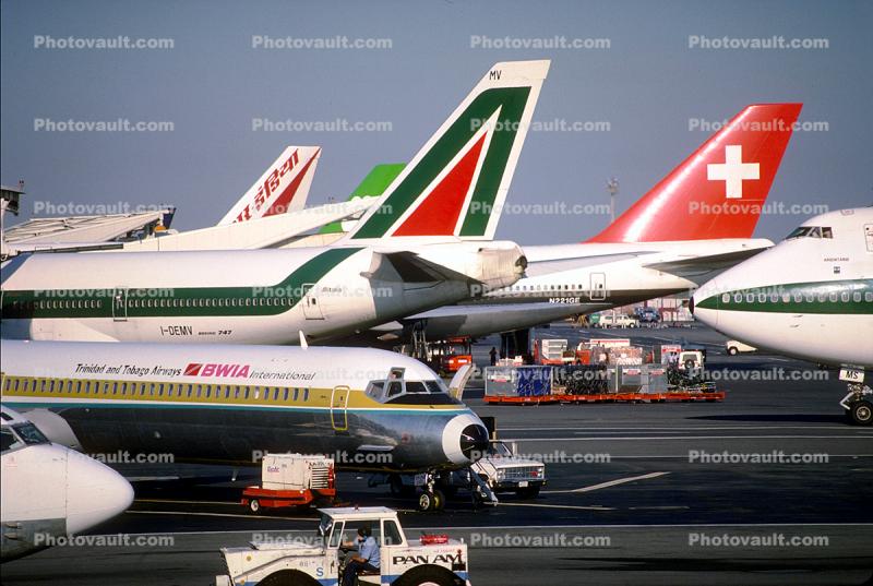 Boeing 747, Douglas DC-9, SwissAir, Alitalia Airlines, British West Indies Airlines
