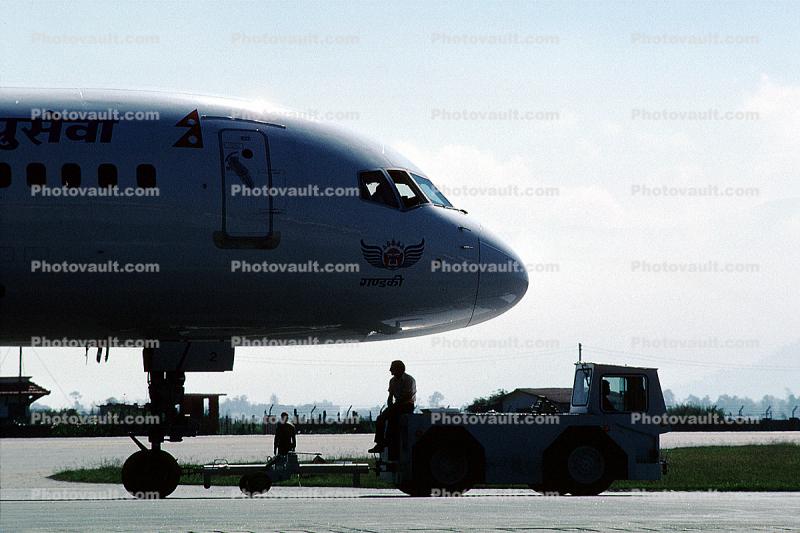 Boeing 757-2F8M, 9N-ACB, Kathmandu International Airport, RB211-535 E4, RB211, 757-200 series