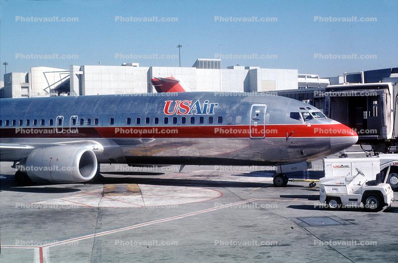 N420US, Boeing 737-401, US Airways, 737-400 series, CFM56-3B2, CFM56