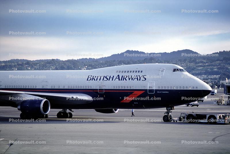 Boeing 747-236B, G-BDXK, City of Canterbury, (SFO), British Airways BAW, RB211