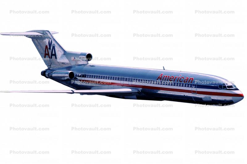 N882AA, American Airlines AAL, Boeing 727-223, Phoenix, Arizona, photo-object, object, cut-out, cutout, JT8D, JT8D-9A s3, 727-200 series