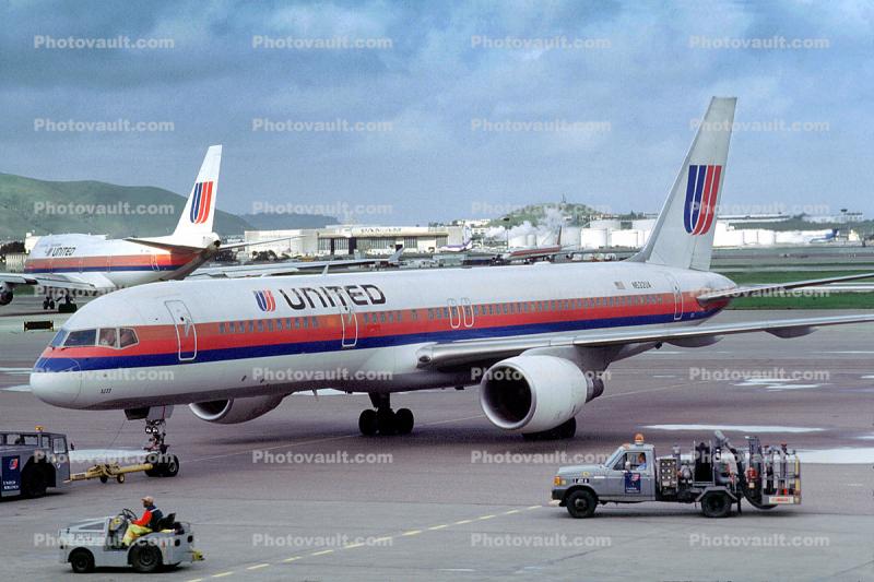 N532UA, United Airlines UAL, Boeing 757, San Francisco International Airport (SFO)