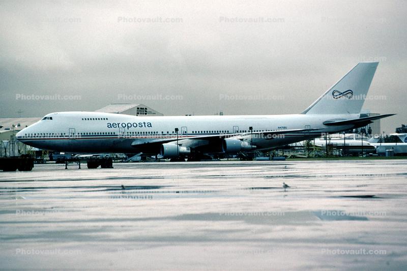 N4712U, Boeing 747-122, Aeroposta, JT9D, 747-100 series, JT9D-7A