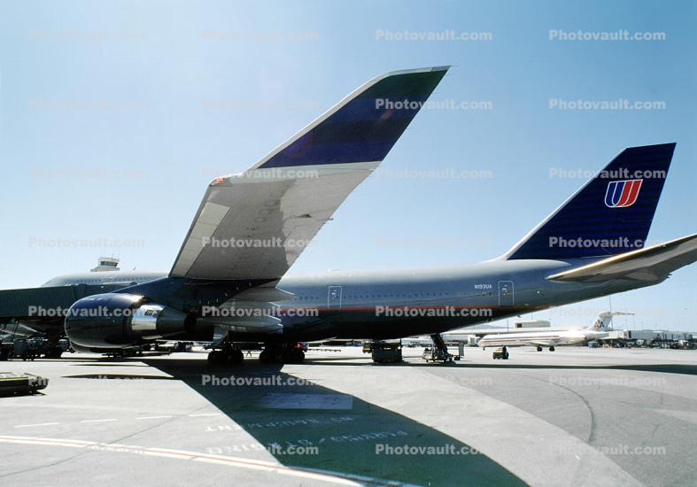 N193UA, Boeing 747-422, United Airlines UAL, PW4056, PW4000