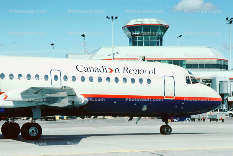 Canadian Regional Airlines, Fokker F-28-1000 Fellowship, C-FOCR, Ground Control Tower